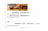 Garrity- Opinion Report- Wynn- Las Vegas- Cover Page
