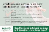 #MALG14 Workshop D - Creditors & Advisers - Slideset