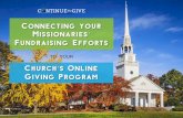 Connecting your missionaries' fundraising efforts to your church's online giving program