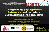 Integrating phylogenetic inference and metadata visualization for NGS data