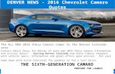 Denver NEWS! 2016 Chevy Camaro Quotes - Emich Chevrolet