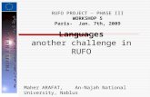 Arafatmy language as a tool