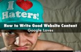 How to Write Good Website Content Google Loves
