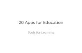 Apps for learning