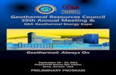 GRC Annual Meeting & GEA Geothermal Energy Expo - Preliminary Program