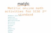 ICSE Math Games for 2nd standard from MATIFIC