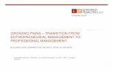 Transition From Entrepreneurial Management to Professional Management