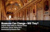 Museums Can Change - Will They?