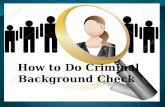 How to do criminal background check