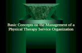 Basic concepts on the management of a physical therapy service organization