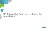 ESP Interactive Solutions - Mobile Application Capabilities