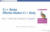 [C++ Korea] Effective Modern C++ MVA item 9 Prefer alias declarations to typedefs +윤석준