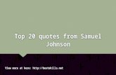 Top 20 quotes from Samuel Johnson