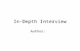 In depth interview ( Qualitative Research )