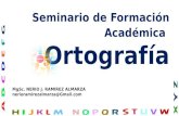 SEMINARIO FORMACIÓN ACADÉMICA  DE ORTOGRAFÍA