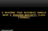 5 Reasons Your Business Should Have a Managed Business Class Firewall