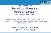 IIG Presentation for Field Services Automation Built Into Sage 100 ERP