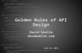 Golden Rules of API Design