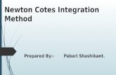 Newton cotes integration  method