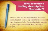How to write a listing description that sells ?