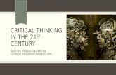 Critical thinking in the 21st century