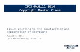 Copyright Monetization (IPIC McGill Aug 8 2014)