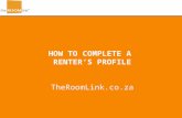 Complete a renters profile
