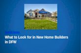 What to look for in new home builders in dfw