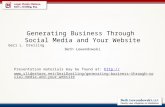 Generating Business Through Social Media and Your Website