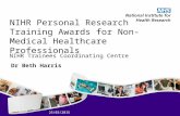 Dr Beth Harris - NIHR Personal Research Training Awards for non-medical healthcare professionals-update