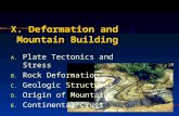 Deformation and  .mountain building