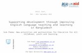 2014 09 09 BAICE: Supporting development through improving English language teaching and learning in Bangladesh?