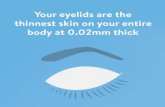 Health Fact:  The thinnest skin on your body is on your eyelids