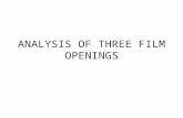 Analysis Of Three Film Openings