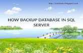 How to backup database in sql server