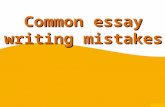 Common essay writing mistakes