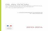Bilan social de l'Enseignement Supérieur et de la Recherche, édition 2013-2014