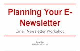 Start an Email Newsletter -  Workshop