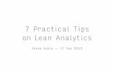 7 Practical Tips on Lean Analytics