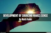 Development of sourcing makes sense