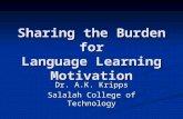 Sharing the Burden for Language Learning Motivation