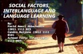 Social factors, interlanguage and language learning