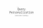 Query personalization