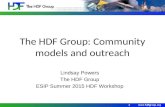 The HDF Group: Community models and outreach
