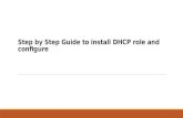 Step by step guide to install dhcp role