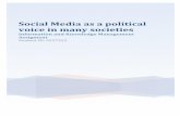 Social Media as a political voice in many societies