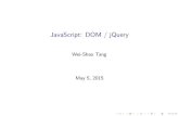 JavaScript: DOM and jQuery