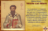Felicitare pentru Sf Ierarh Vasile Cel Mare - Comori