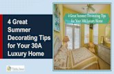 4 Great Summer Decorating Tips for Your 30A Luxury Home