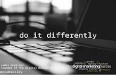 Do It Differently - the key to marketing